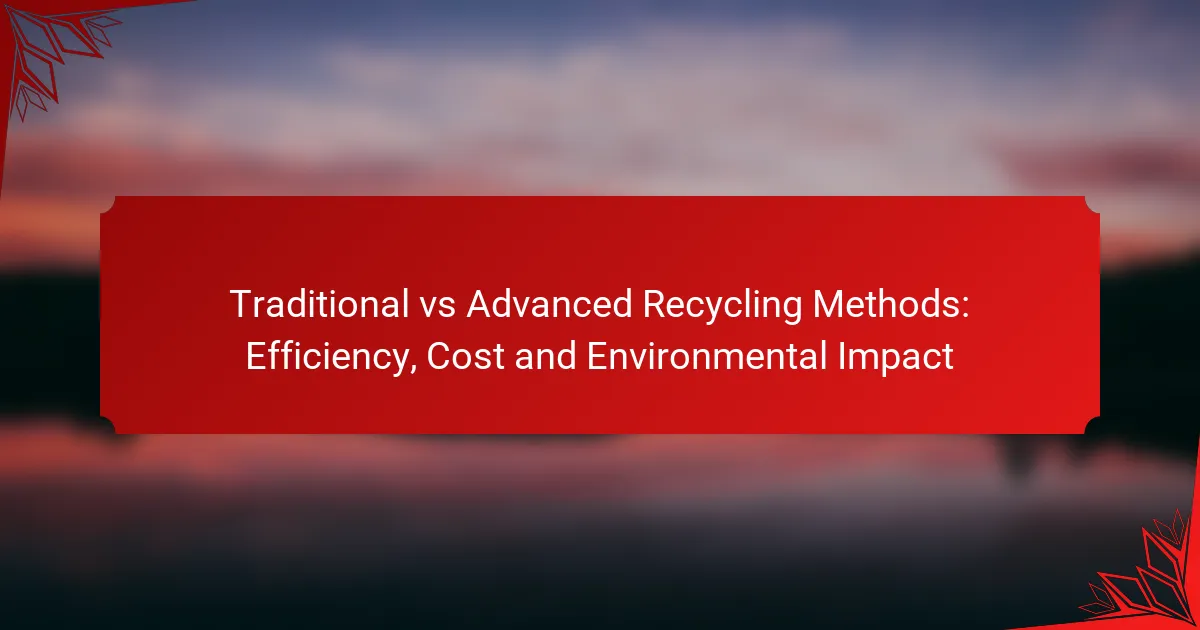 Traditional vs Advanced Recycling Methods: Efficiency, Cost and Environmental Impact