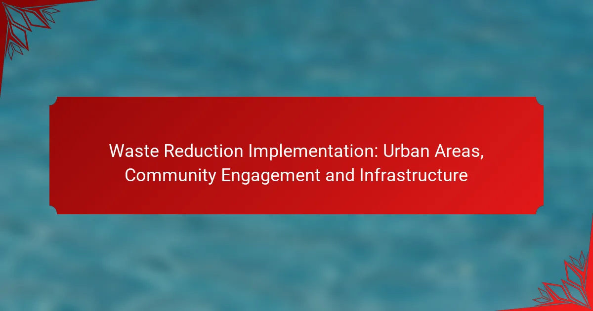 Waste Reduction Implementation: Urban Areas, Community Engagement and Infrastructure